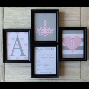 Girls picture frame set (Bedroom decor)